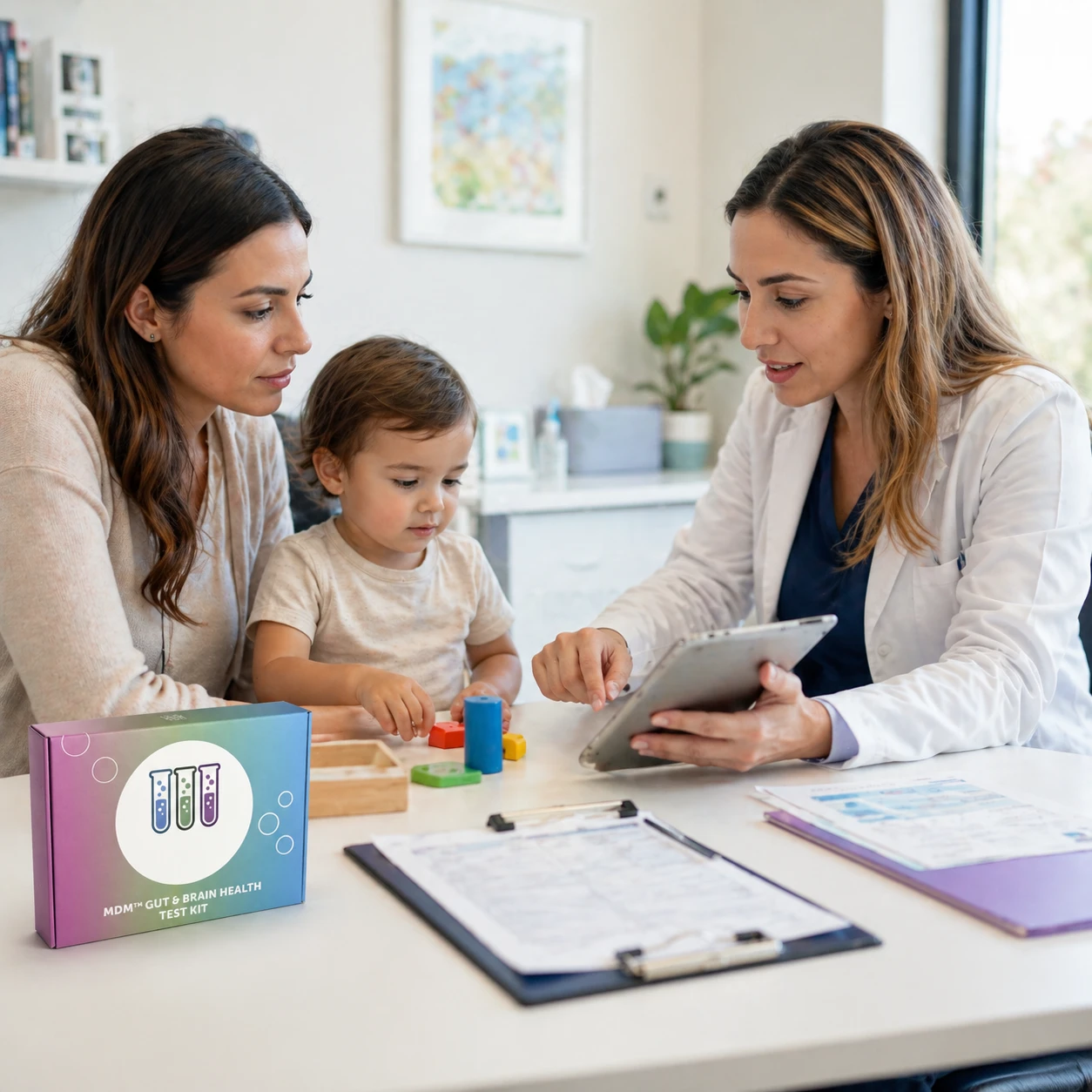 Two physicians reviewing clinical data together in a collaborative consultation