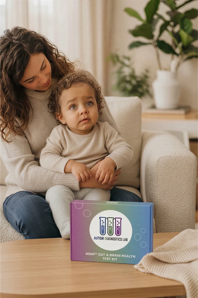 Toddler with curious expression — representing early autism screening
